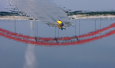 Rowing on the Rhein at Mannheim